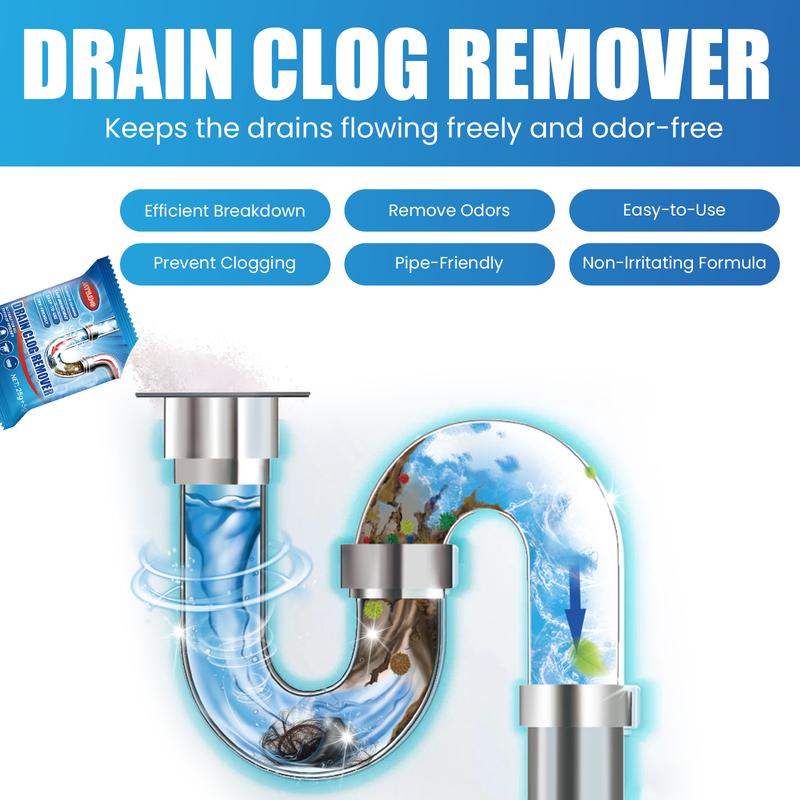 Drainage Clog Removal Powder for Toilet and Kitchen Sewer Anti-Clogging Household Soap Baking