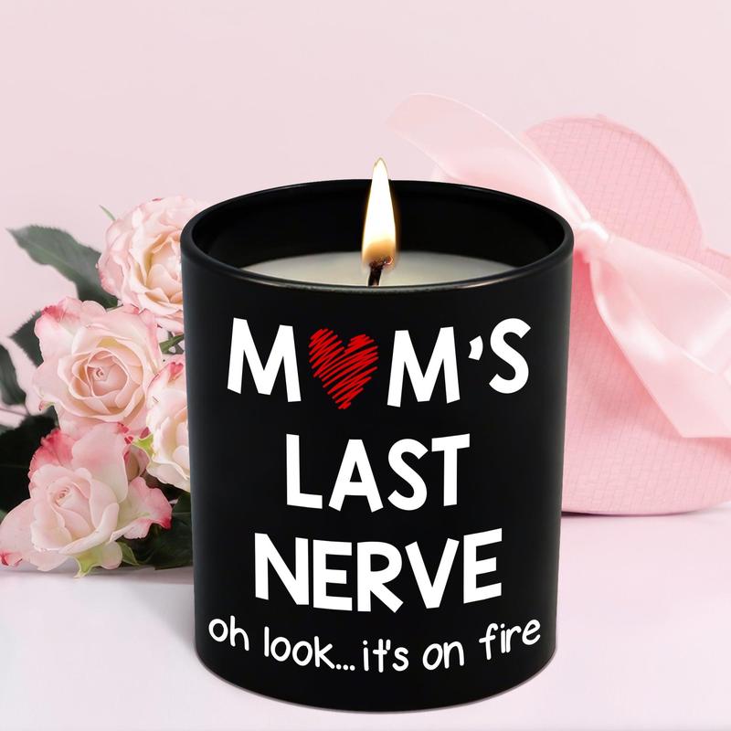 Mom's Last Nerve Candle for Mom from Daughter, Son - Mothers Day, Christmas, Birthday Gifts for Stepmom, Bonus Mom - Aroma Candle Decoration Lavender