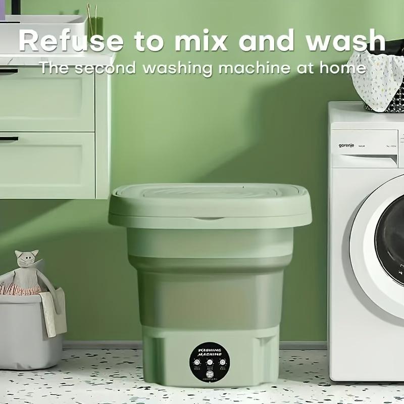 Mini washing machine, folding portable washing machine, suitable for dormitories, business trips, underwear, socks, washed separately, healthier, does not take up space, easy to store, laundry capacity 8 liters, two colors optional,