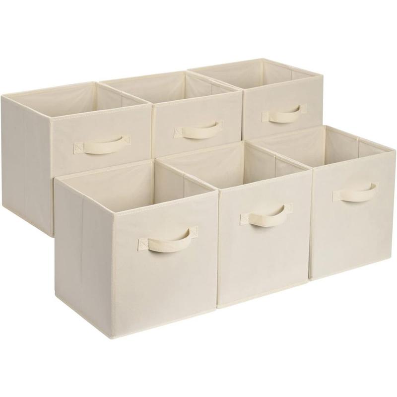 Collapsible Fabric Storage Cubes Organizer with Handles, 10.5