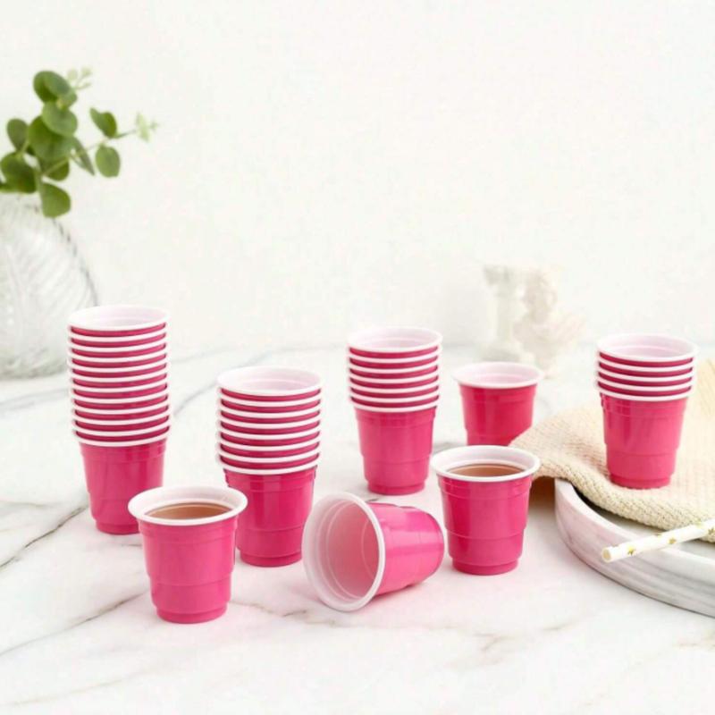 10 50 100pcs 2oz Pink Shot Cups, Hot Pink Party Cups, Bachelorette Party, Birthday Party Cups, Jello Shots, Shower, Hot Pink Party Favors, Pink Party, Party Shot Glasses