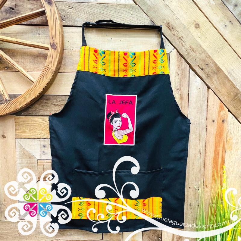 La Jefa Embroider Apron - Mandil Loteria