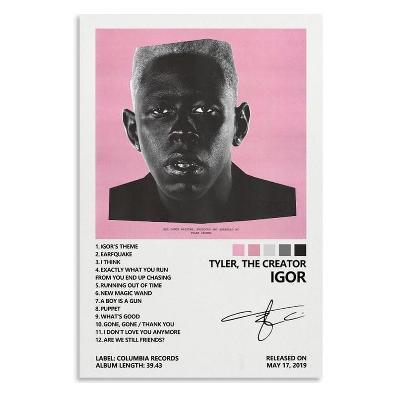 Tyler Poster The Creator IGOR Music Album Cover for Aesthetic Canvas Unframed room Decor wall art Ornaments