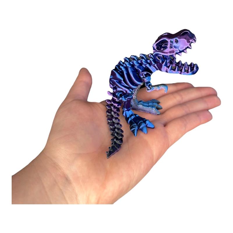 3D Printed Mini Dinosaur Pack of 4. Gift, Decor, Desk Ornament