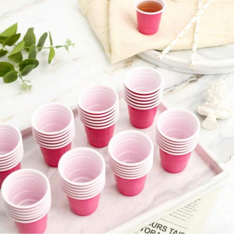 10 50 100pcs 2oz Pink Shot Cups, Hot Pink Party Cups, Bachelorette Party, Birthday Party Cups, Jello Shots, Shower, Hot Pink Party Favors, Pink Party, Party Shot Glasses