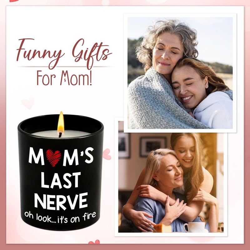 Mom's Last Nerve Candle for Mom from Daughter, Son - Mothers Day, Christmas, Birthday Gifts for Stepmom, Bonus Mom - Aroma Candle Decoration Lavender