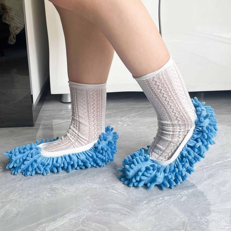 Cleaning Foot Shoe Cover, 2 Pairs Multifunctional Lazy Floor Dusting Cleaner, Household Mop Slipper Shoes Cover