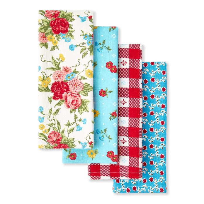 The Pioneer Woman Sweet Rose Kitchen Towel Set, Multicolor, 16