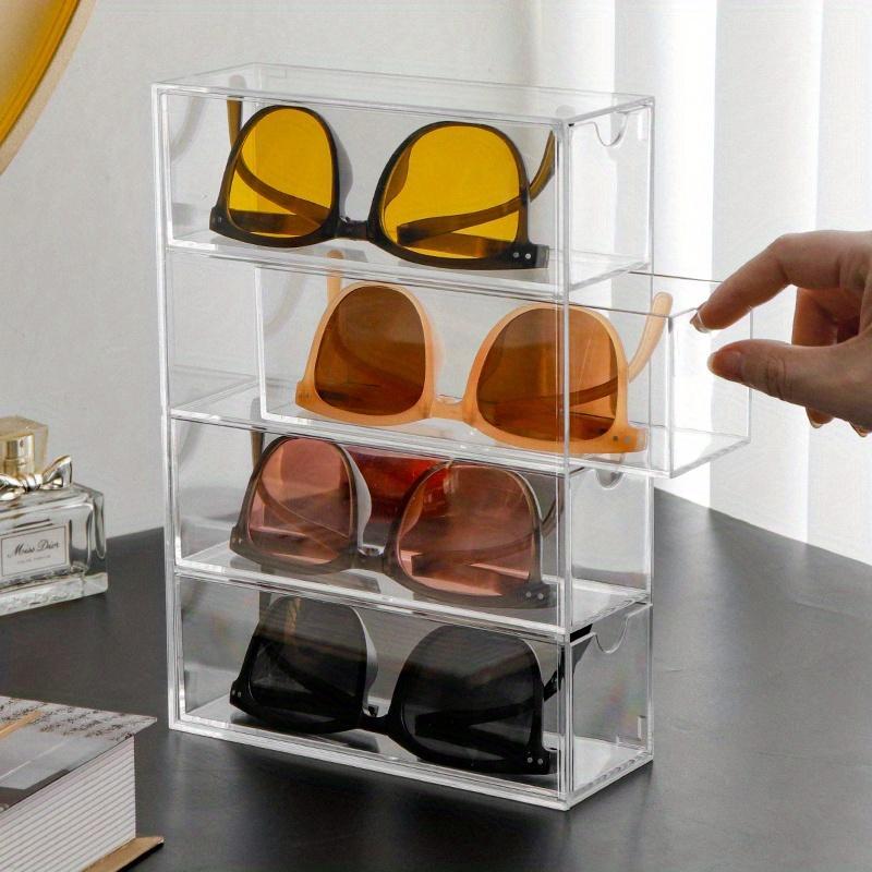 Clear Sunglasses Drawer Divider, 1 Count Multi-layer Transparent Dust-proof Sunglasses Storage Box, Home Organizer for Living Room Bedroom Office