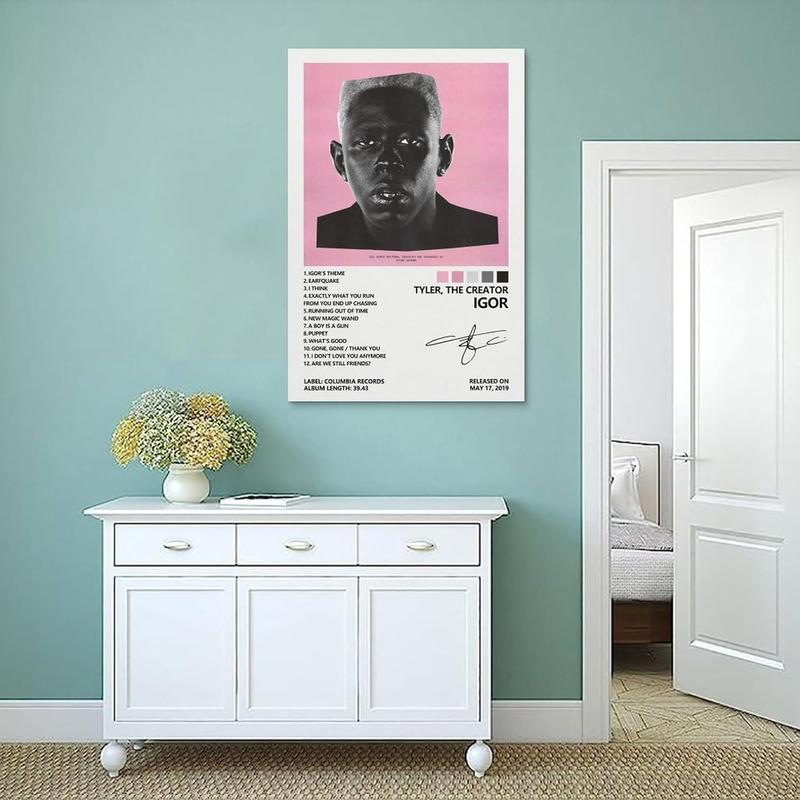 Tyler Poster The Creator IGOR Music Album Cover for Aesthetic Canvas Unframed room Decor wall art Ornaments