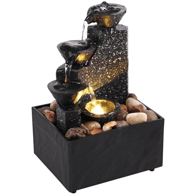 Fortune Wealth Fengshui Ornament Tabletop Waterfall Decor,Unique 6.7