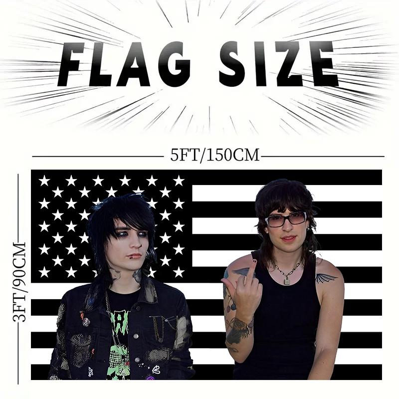 Black American Flag Johnny Tapestry, 3X5 ft. Funny Jake Flag, Suitable For Bar College Music Party Decoration Flag