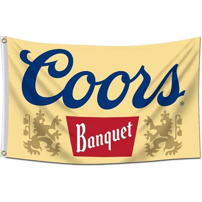 Coor's Banquet Beer Flag 2-Sided Wall Flags, Decorative Flags, Room Decor Flags, Hanging Flags, Flag Wall Art, Ornaments