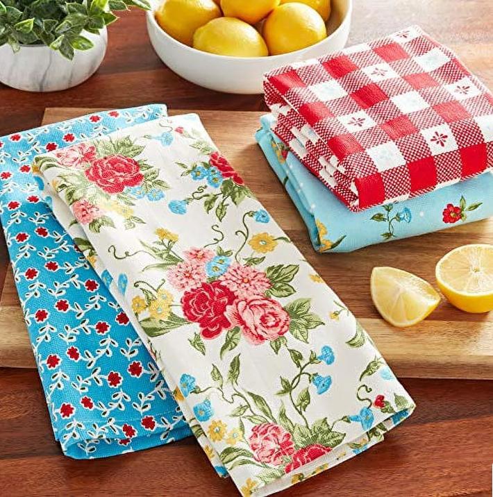 The Pioneer Woman Sweet Rose Kitchen Towel Set, Multicolor, 16