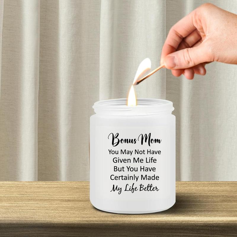 Bonus Mom Gifts from Daughter - Bonus Mom Mothers Day Gifts - Christmas Birthday Gifts for Bonus Mom from Son - Bonus Mom Candle Gifts for Stepmom