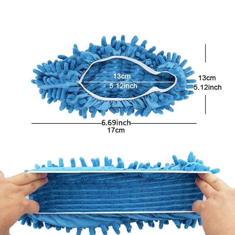 Cleaning Foot Shoe Cover, 2 Pairs Multifunctional Lazy Floor Dusting Cleaner, Household Mop Slipper Shoes Cover