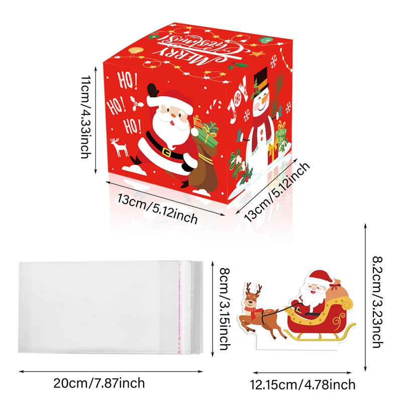 Christmas Money Box, 4 Counts Surprise Money Holder with 120 Transparent Bags, Suitable for Fun Ways To Give Cash As A Gift for Your Loved Ones