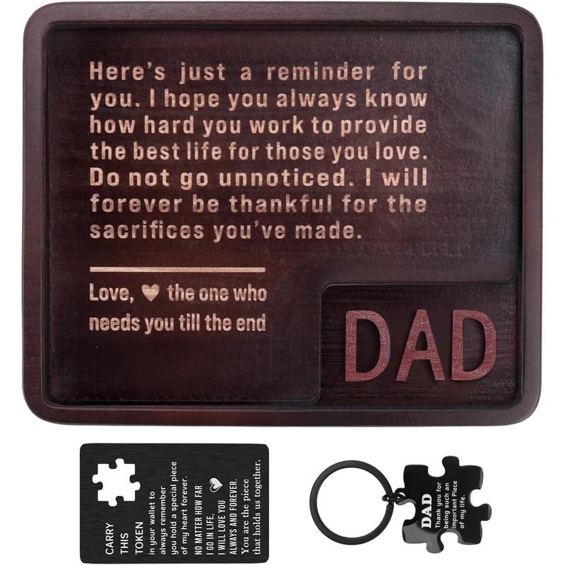 Gifts for Dad from Daughter Son,  Gifts for Dad Christmas Birthday Fathers Day  Valet Tray Set,  Dad Ever,  Step Dad Gifts for Father, Gift for Dad Who Have Everything