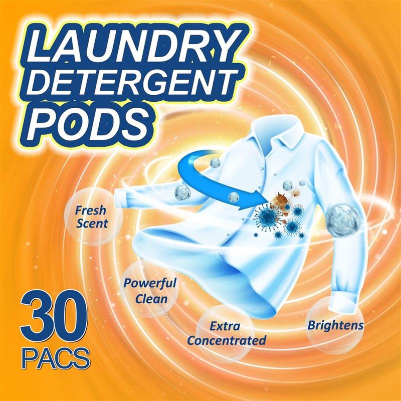 6-in-1 Laundry Fragrance Beads, 30pcs box Soft & Long Lasting Fragrance Cleaner for Clothes, Household Cleaning Supplies for Washing Machine