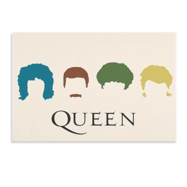 Queen Band - Silhouette Music Wall Art Decor, This Ready to Frame Vintage Music Poster Print is Perfect For Music Room, Office, Studio, And Man Cave Room Decor Aesthetic, Unframed