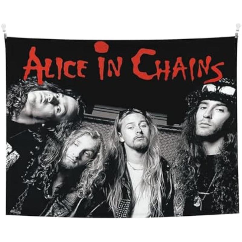 Alice In Chains Band Tapestry Wall Art Hanging Tapestries For Living Room Bedroom Home Decor 29 x 37 inch