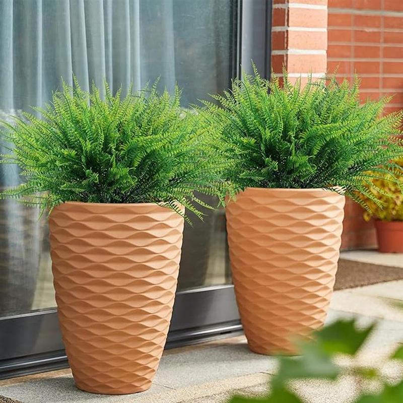 Artificial Outdoor Plants Fake Boston Fern Stems, 6 12 Counts Faux Plant Stem, Decorative Plant for Home Garden Decoration, Home Decor Supplies