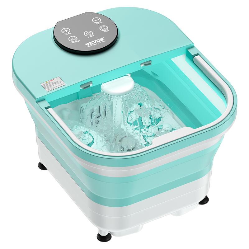 VEVOR Collapsible Foot Spa Bath Massager, 95°F - 118°F Heated Pedicure Foot Bath Tub with Adjustable Water Shower, 30 Massage Rollers, Feet Soaking Tub with Remote Control & Timer for Stress Relief