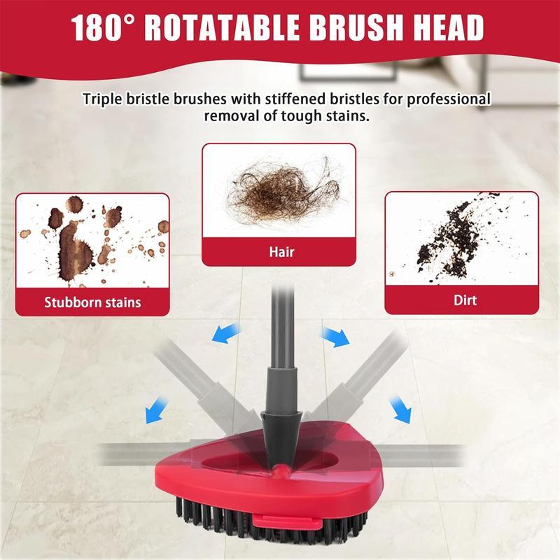 Scrub Brush Spin Mop Heads Replacements Scrubber Mop Head Compatible for EasyWring 1-Tank System, Hard Bristle Cleaning Brush for Kitchen,Tile and Hard Floor, Shower Scrubber Brush