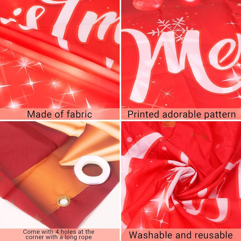 Christmas Photography Backdrop, Xmas Background for Christmas Photos, Photo Backdrop, Background Banner for Family Holiday New Year Party Decoration Supplies Photo Studio Props Pictures(72 x 44in)- C