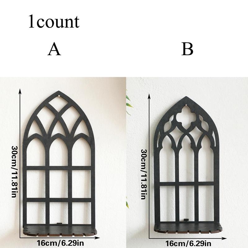 Gothic Style Church Design Wall Mounted Crystal Display Rack, 1 Count Wall Hanging Jewelry Display Rack, Home Decor for Living Room Bedroom