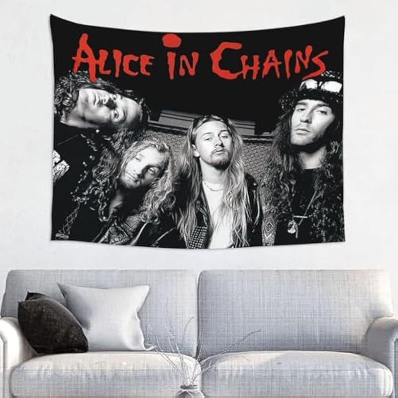 Alice In Chains Band Tapestry Wall Art Hanging Tapestries For Living Room Bedroom Home Decor 29 x 37 inch