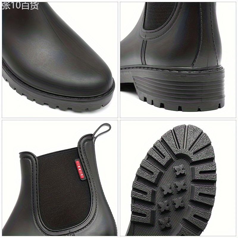 Waterproof Comfort Rain Boots for Women - Medium Tube, Non-Slip Sole, Solid Color, Breathable, Easy to Wear, Perfect for Outdoor Activities - Comfortable and Stylish Women Shoes