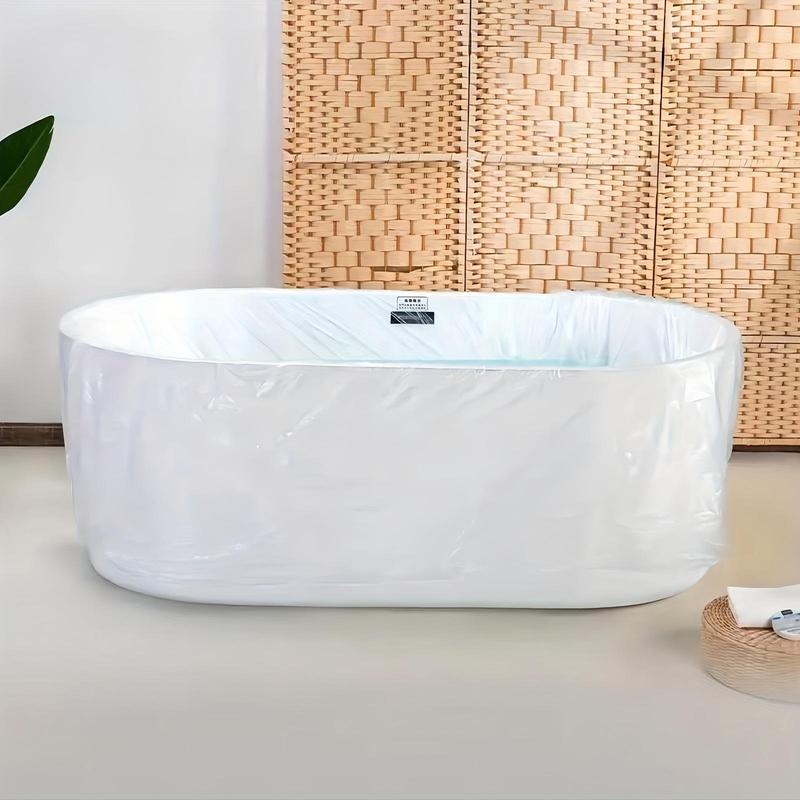 Disposable Bathtub Cover Liner, 10pcs set Large Bathtub Cover for Home, Bathtub Liner Plastic Bag, Portable Bathtub Cover for Travel, Gym, Beauty Salon, Hotel