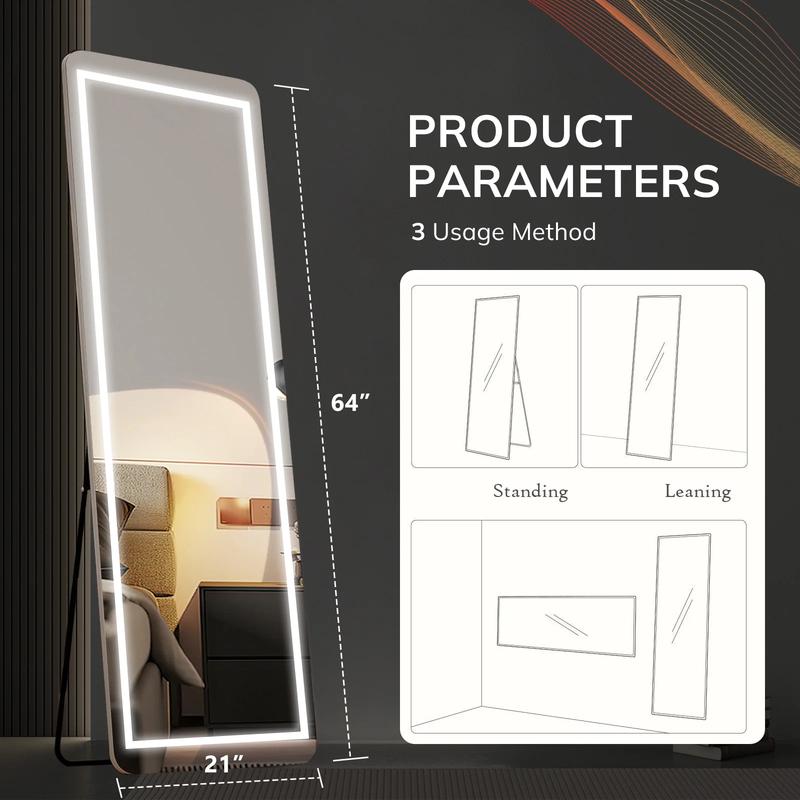 Full Length Mirror with Lights, 64