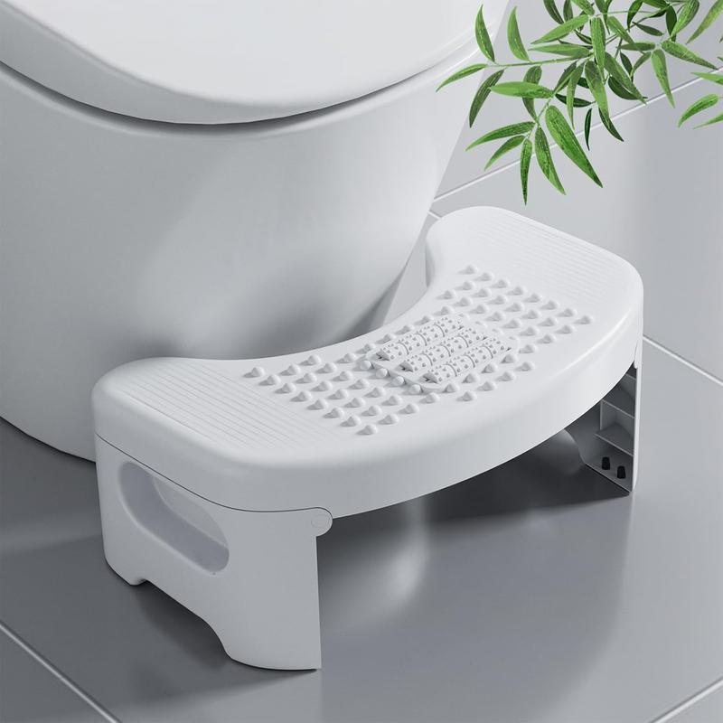 Toilet Step Stool  7 Inch Foldable Portable Non-Slip for Adult Poop Stool, Bathroom, Footrest Stool for Pooping, Toilet Assistance Step