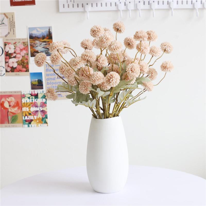 Artificial Flower without Vase, 12pcs Faux Flower Bouquet, Decorative Flower for Home Party Wedding, Home Decor Supplies