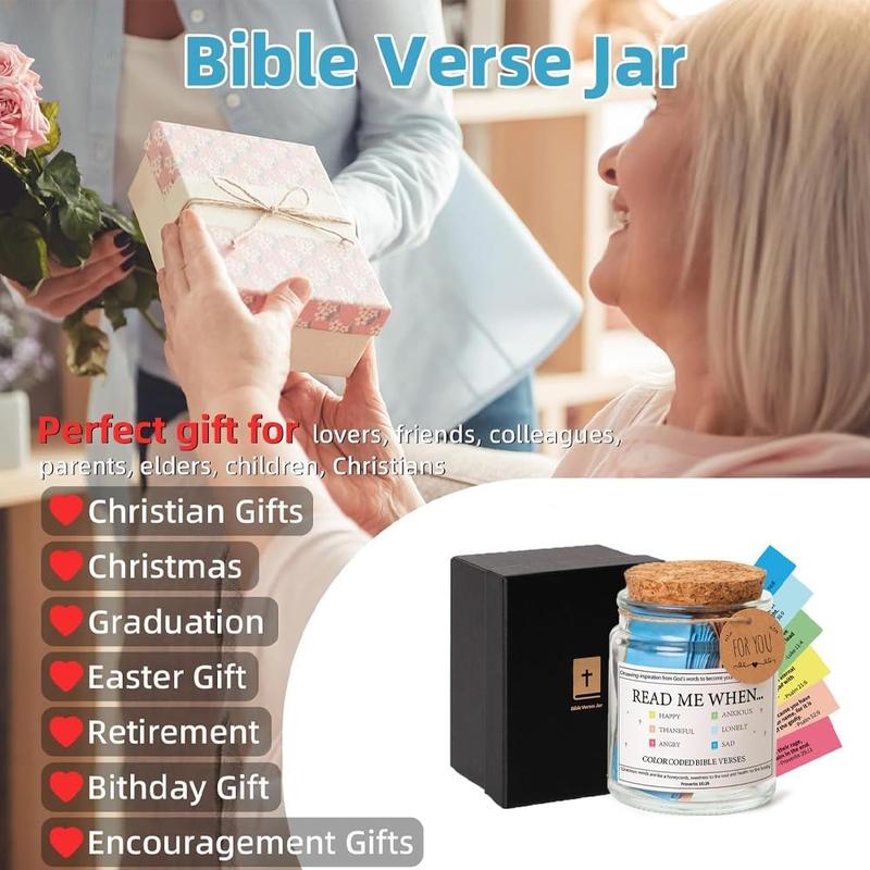 Glass Bible Verse Jar, Read Me When Bible Verses Jar, Bible Jar, Christian Gifts For Women, Bible Accessories Women, Prayer Jar, Religious Gifts For Women, Christmas Gifts For Kids, Christmas Gifts 2024. Bible Verse