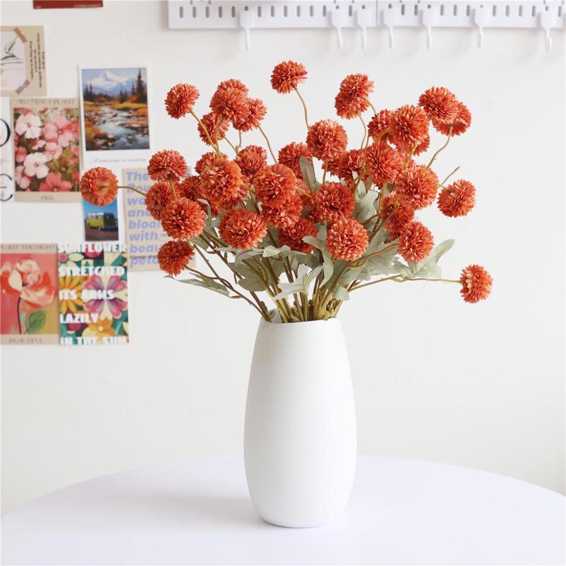 Artificial Flower without Vase, 12pcs Faux Flower Bouquet, Decorative Flower for Home Party Wedding, Home Decor Supplies