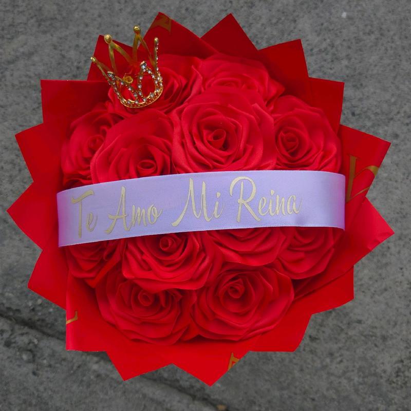 Te Amo Mi Reyna Rosas Eternas Eternal roses rose bouquet arrangement flores flowers decor room Decorative Gift