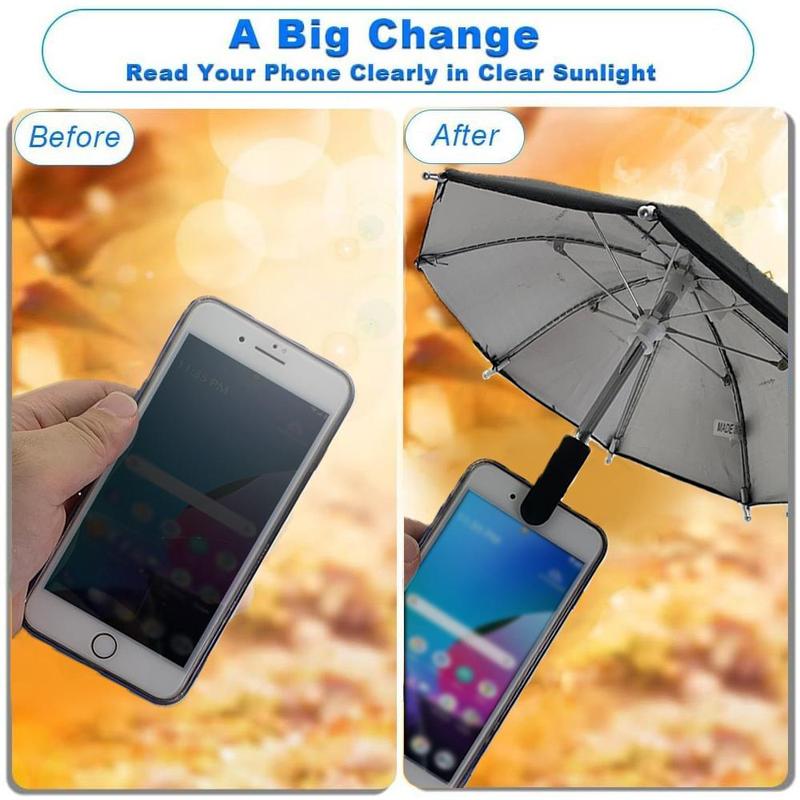 Portable Mini Phone Umbrella, Adjustable Outdoor Sunshade Phone Umbrella, Phone Accessories for Outdoor Camping Beach Travel