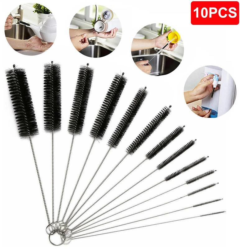 Bottle Cleaner Brushes Set Pipe Bong Cleaner Glass Tube Cleaning Brush Household Plastic Comfortable Tool Steel