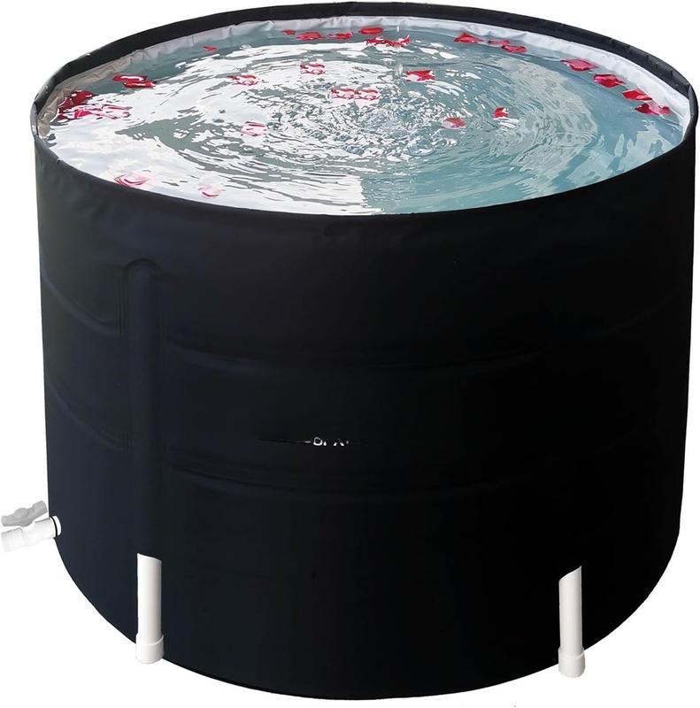 Portable Bathtub  Soaking Tub Folding Bathtub Folding Bathtub Cold Plunge Tub Cold Plunge Barrel Bath Tub Shower Tub (Dia 29.5