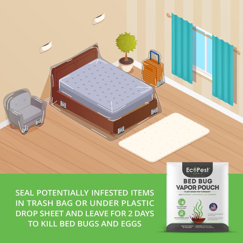 Bed Bug Vapor Pouch | Fumigant for Luggage, Beds, Couches, and Other Furniture