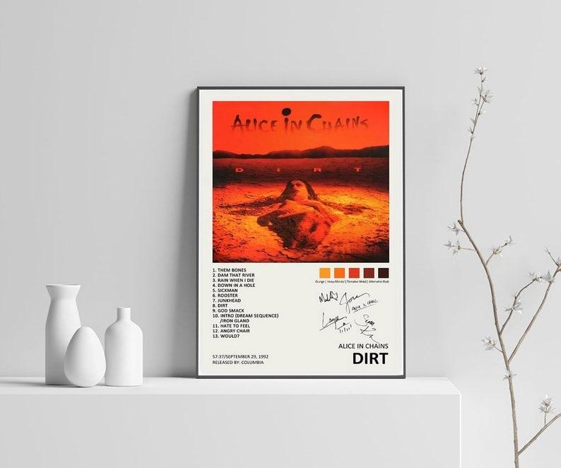 Alice In Chains Poster, Dirt Music Album Cover Signed Poster, Music Poster, Home Decor Decoration Gift Glossy Ornaments