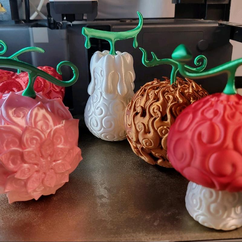 3d printed Devil Fruit decorations