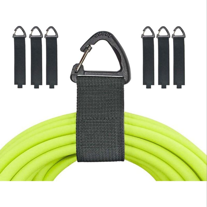 Extension Cord Holder Organizer with Triangular Carabiner, 1 Set Heavy Duty Velcro Extension Cord Organizer, Outdoor Tactical Gear, Tools Organizer