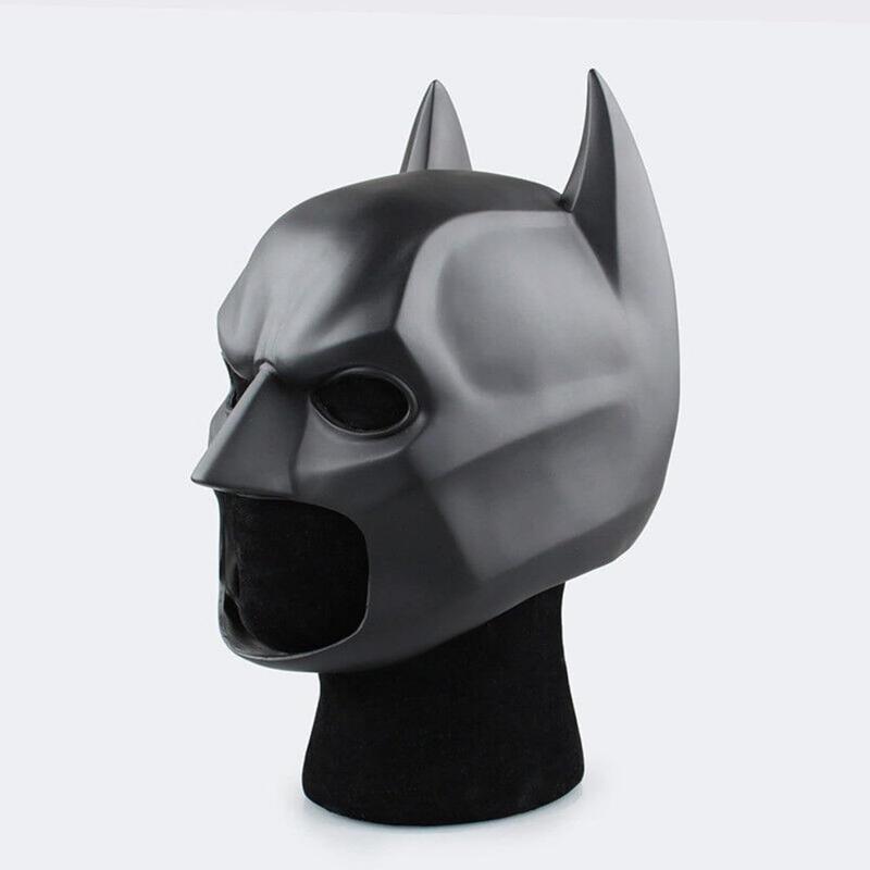 Men's Super Hero Bat Mask Knight Full Head  Latex Black Headgear Halloween Costume Accessory Masque Role Play Props