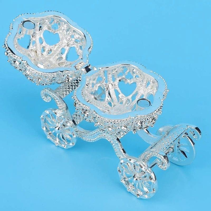 Rhinestone Crystal Pumpkin Carriage Trinket Box, 1 Count Creative Desktop Jewelry Box, Jewelry Display Holder, Jewelry Organizer for Home Bedroom Dormitory