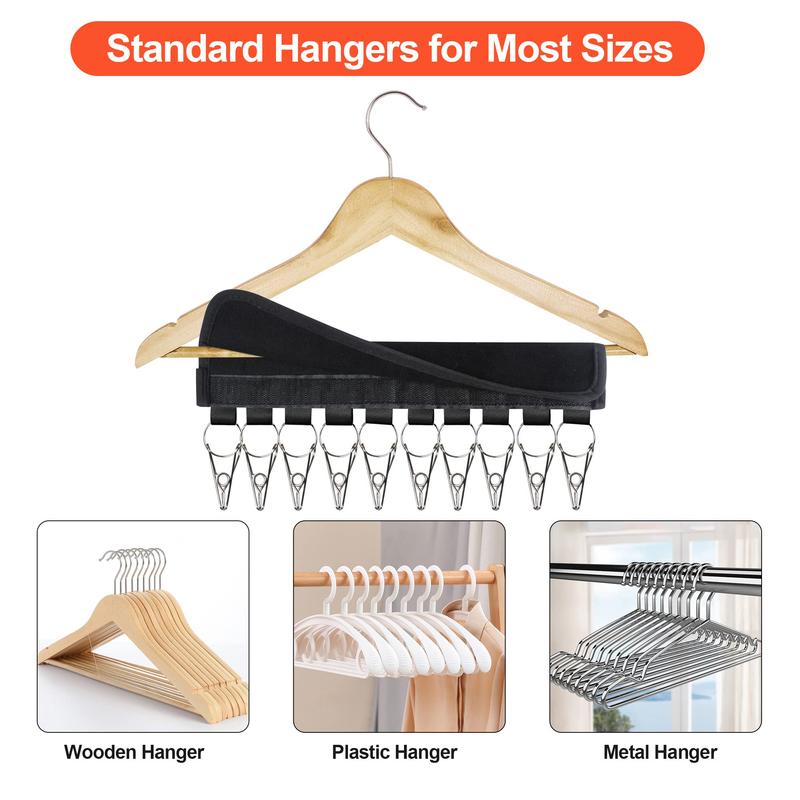 Hat Rack for Baseball Caps Hat Organizer Holder for Hanger & Room Closet Display, 2Pack 10 Hat Storage Clips for Hang Ball Caps Winter Beanie & Accessories, for Men, Women Gift Light Accessory