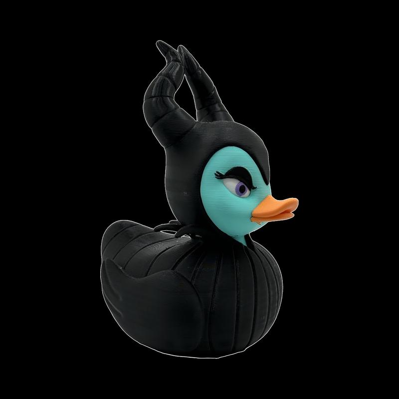 3D Printed Maleficent Figurine for Duck Collectors and More - Quirky Home Decor Multicolor Ornaments